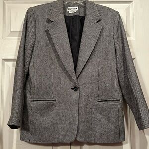 Joan Leslie 14P Black/White, Wool/Acrylic/Polyester Blend Jacket